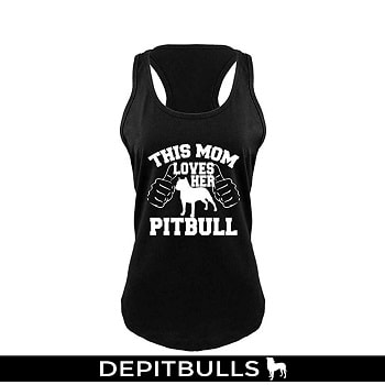 camisa de mujer, este mamá ama su Pitbull espalda cruzada