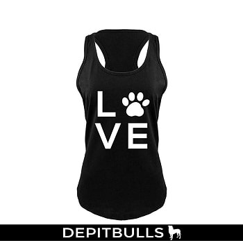 Camisa de mujer, Love Dog Big Graphic espalda cruzada