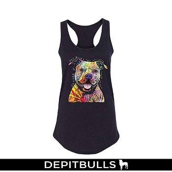 Camisa de Tirantes con diseño oficial de Dean Russo Colorful Pit Bull