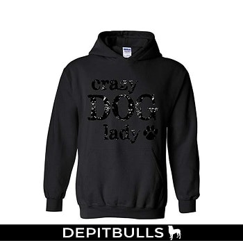 Crazy Dog Lady Paws sudadera con capucha sudadera Unisex