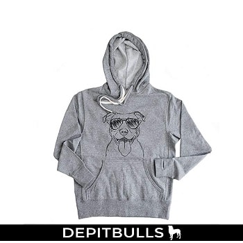 Pitbull Francés Terry sudadera con capuch