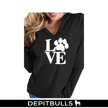 Sibylla - Sudadera con capucha para mujer, manga larga, diseño de huellas de perro