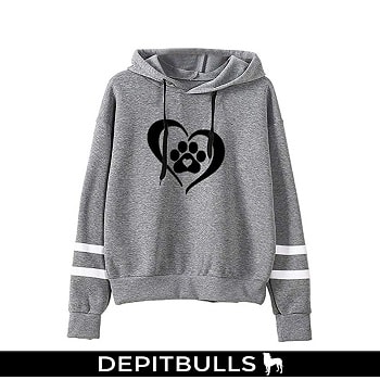 Dog Paw Print, Sudadera con capucha para mujer