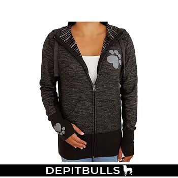 Sudadera con capucha para mujer, diseño de huellas