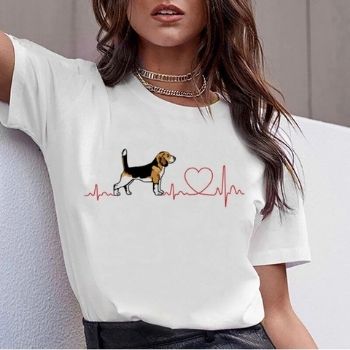 Camiseta Kawaii de Bull Terrier Rottweiler para mujer, camiseta divertida de Beagle Border Collie Malinois, bonita camiseta de Whippet Galgo para mujerCamisetas para Mujer DEPITBULLS